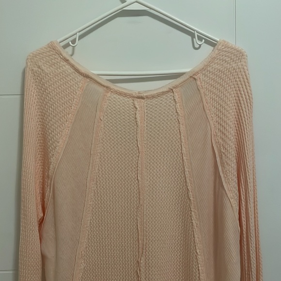 We the Free Catalina Light Peach Long Sleeve Thermal Top - Picture 7 of 8